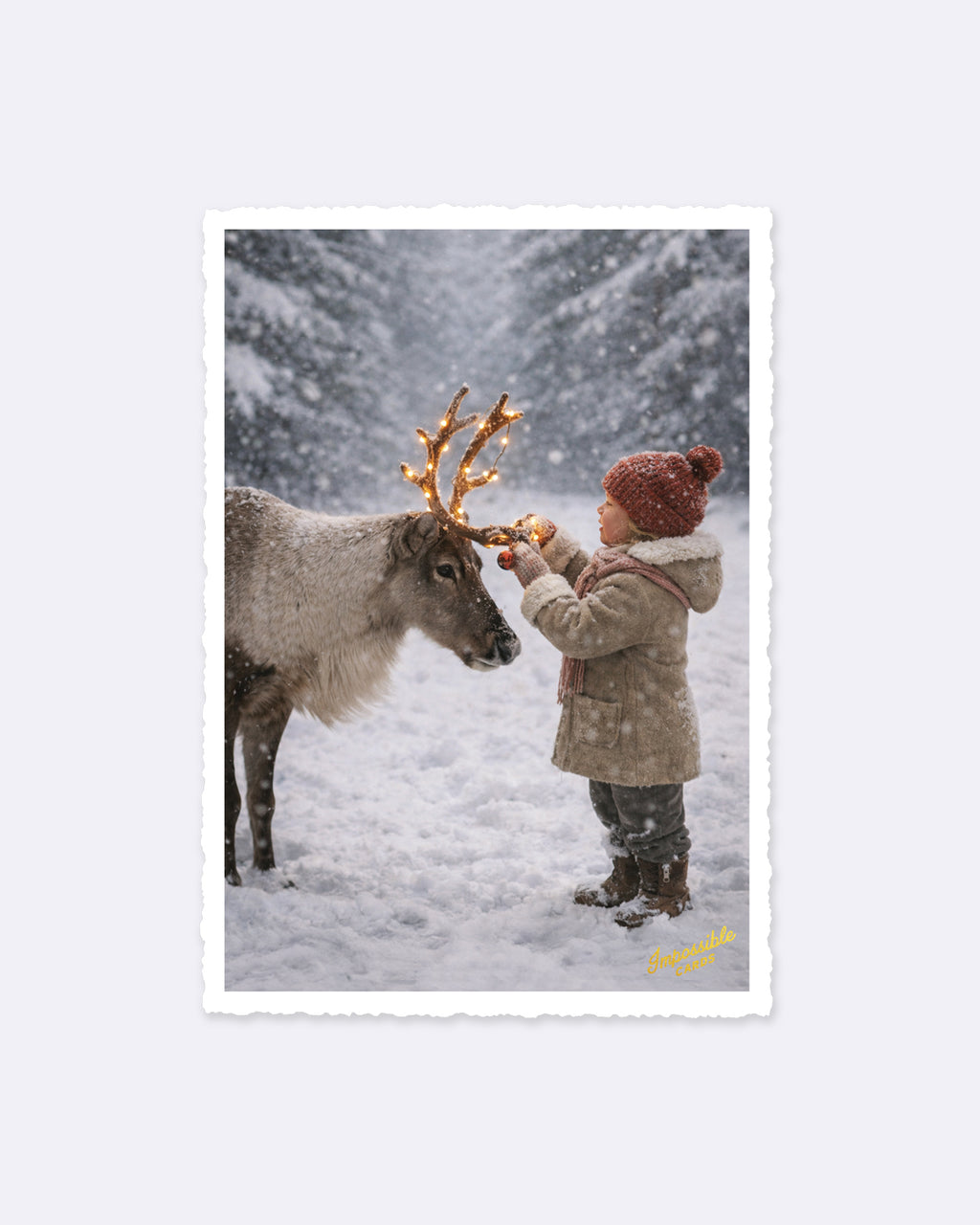 Impossible Card Postkarte - Rentier