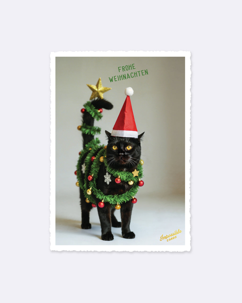 Impossible Card Postkarte - Christmas Cat