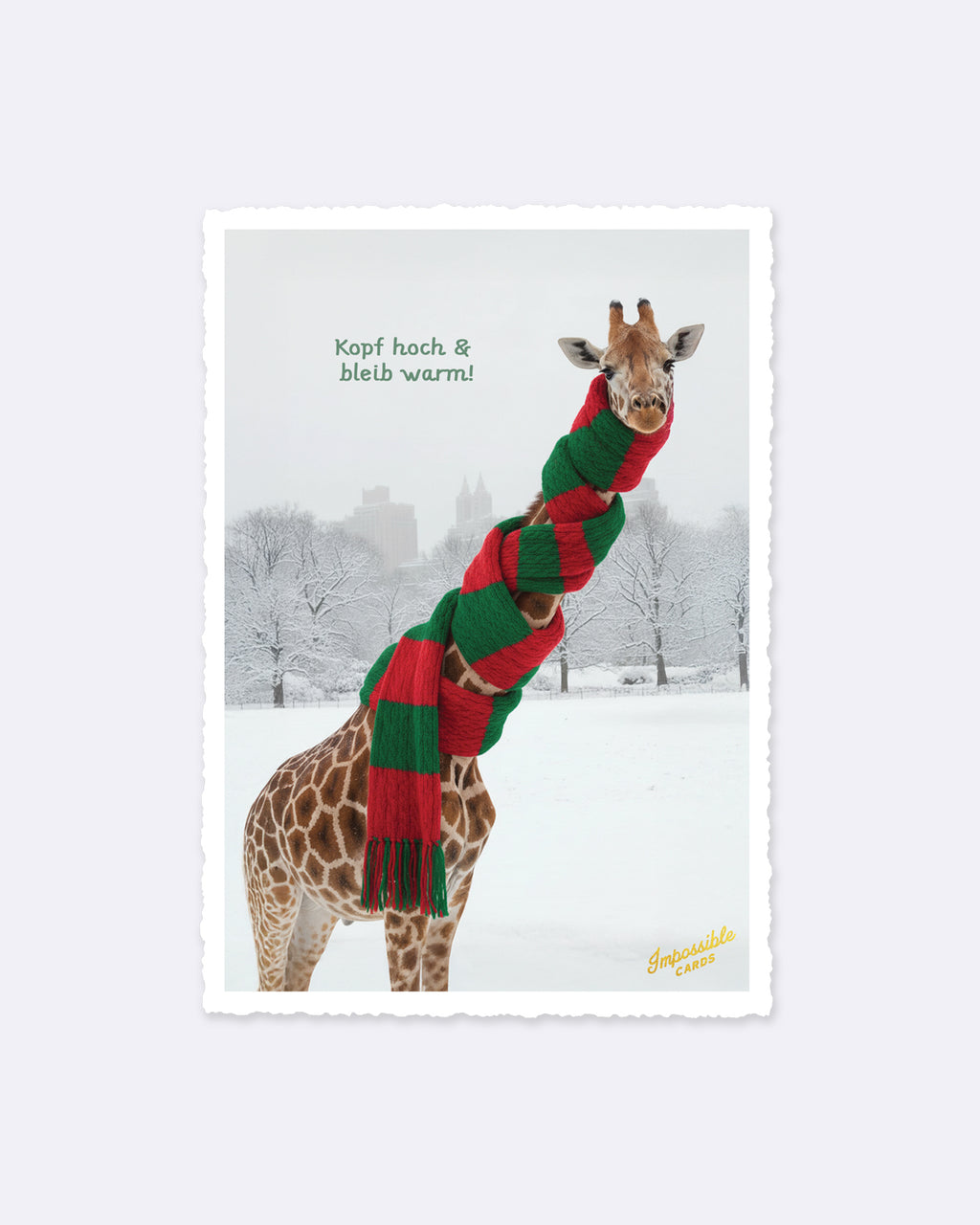 Impossible Card Postkarte - Kopf hoch & warm bleiben