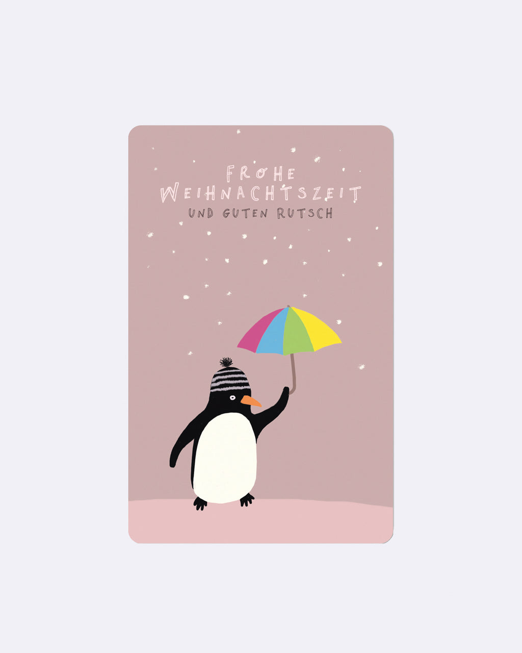 Mini Postkarten - Pinguin Weihnachten
