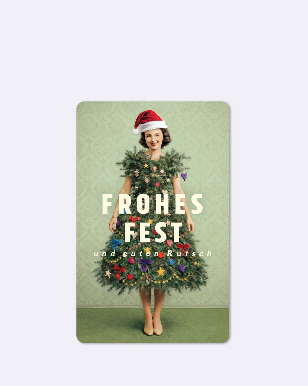 Mini Postkarten - Weihnachtsbaum Lady
