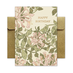 Hochwertige Glückwunschkarte mit Umschlag - florale Motive - William Morris - Geburtstag - happy birthday