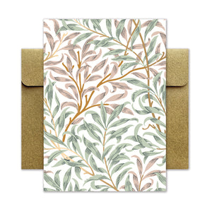 Hochwertige Glückwunschkarte mit Umschlag - florale Motive - William Morris - florale Motive
