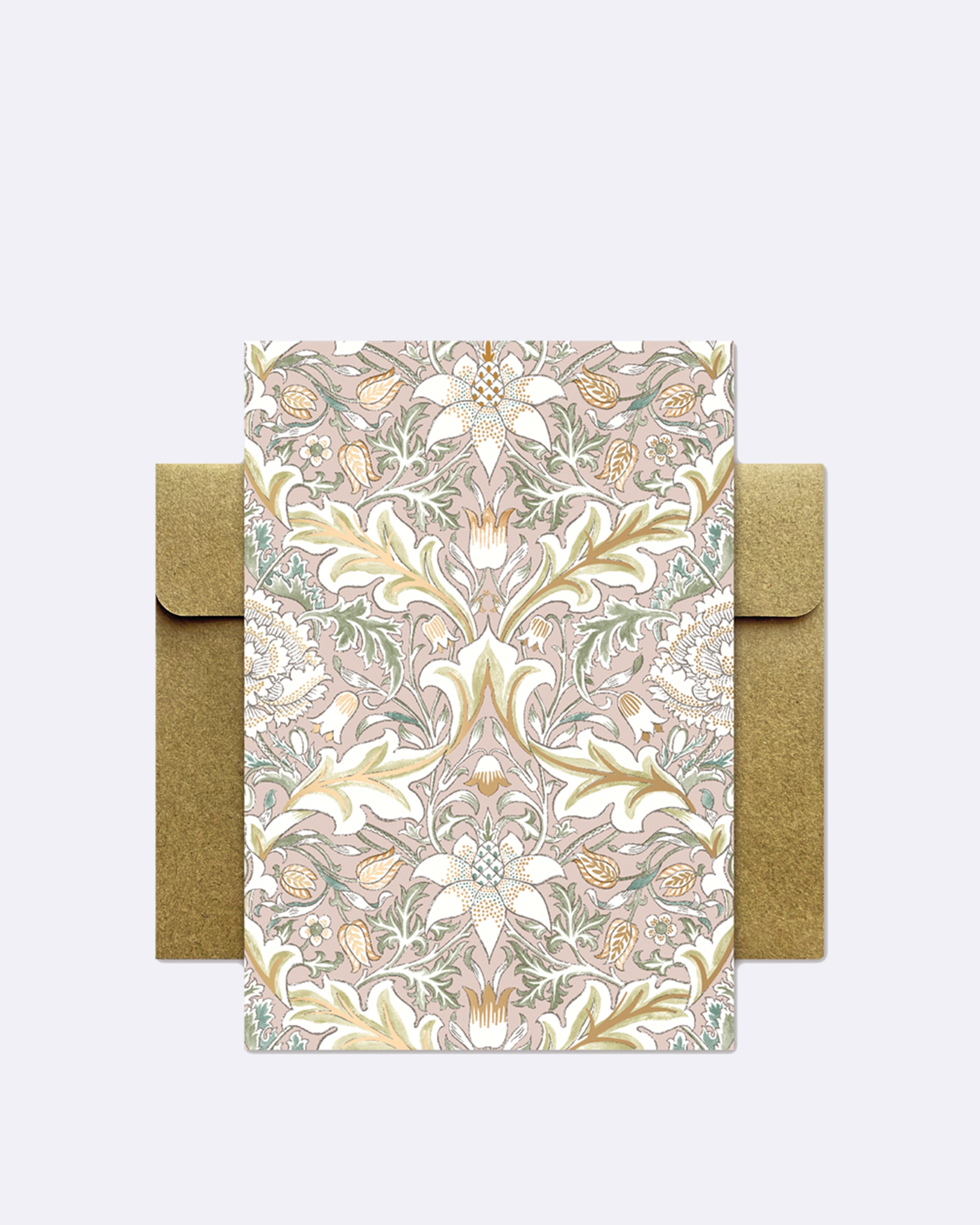 Geburtstagskarte Im William Morris Design – Mit Goldfolie & Nachhaltigem Papier!
