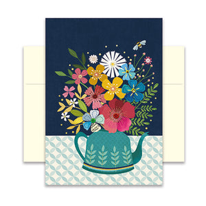 Hochwertige Grußkarte - Glückwunschkarte mit farbigen Umschlag - verschiedene Anlässe - Vase