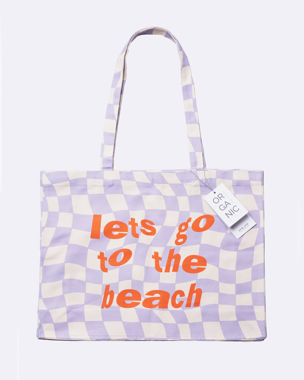 Organic Cotton Bag Let's go to the beach