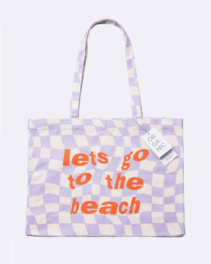 Organic Cotton Bag Let's go to the beach