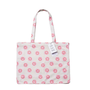 Stofftasche - Jutebeutel - 48 x 14 x 42 cm - 100% Bio-Baumwolle - Organic Cotton Bag - smilies