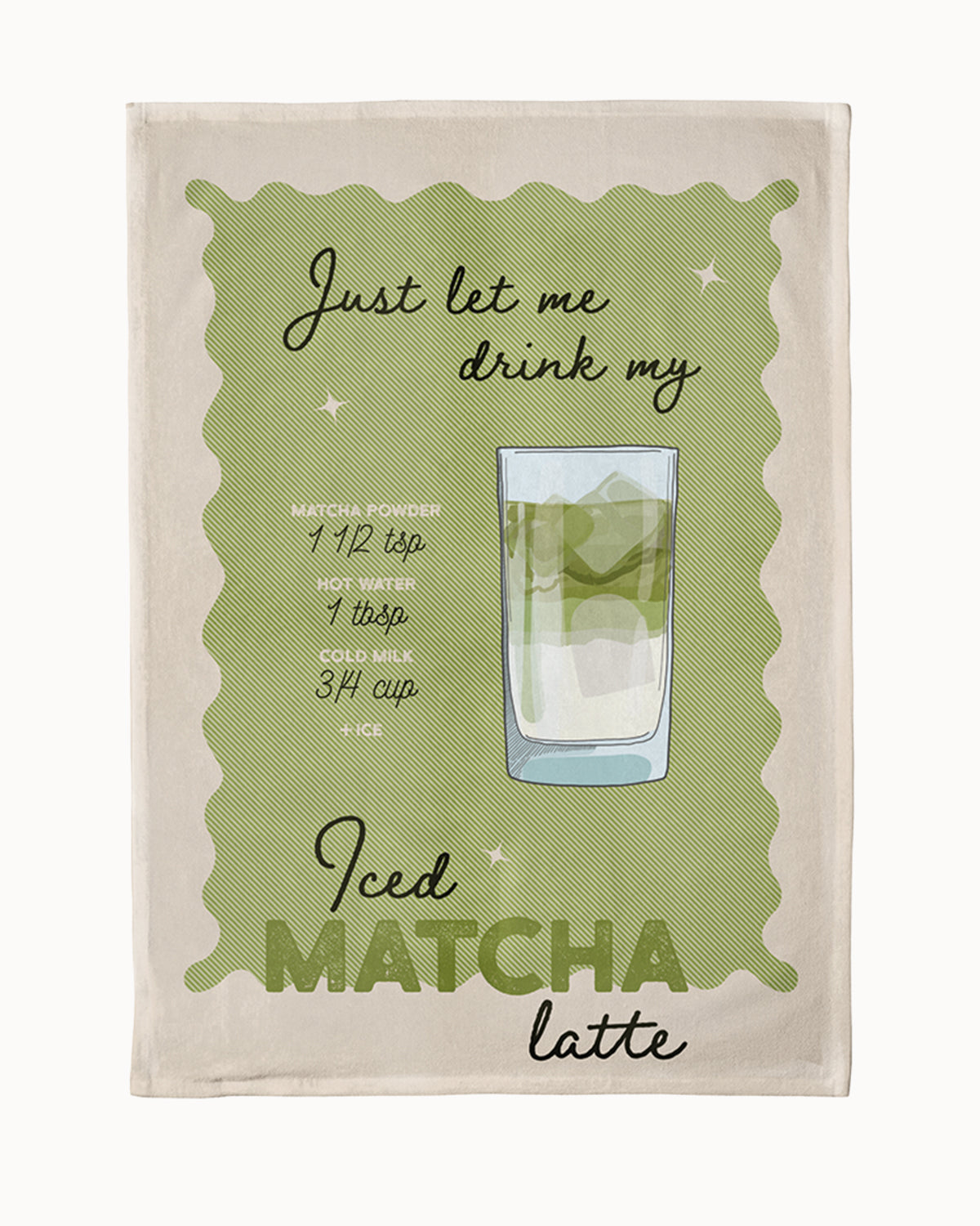 Iced matcha Latte  - Küchenhandtuch