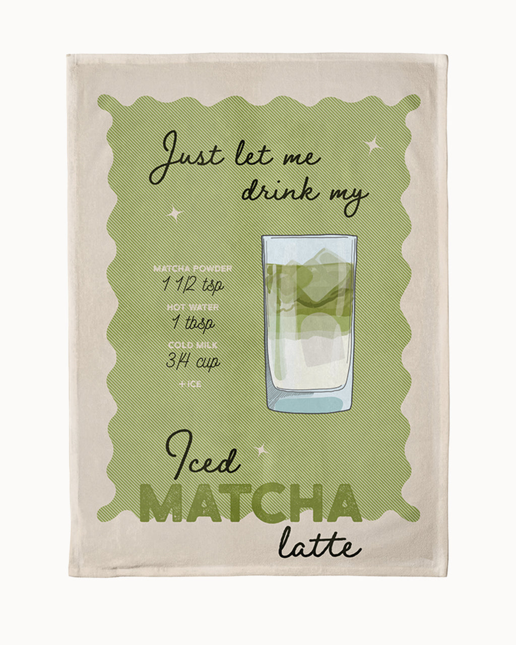 Organic Kitchen Towel iced matcha