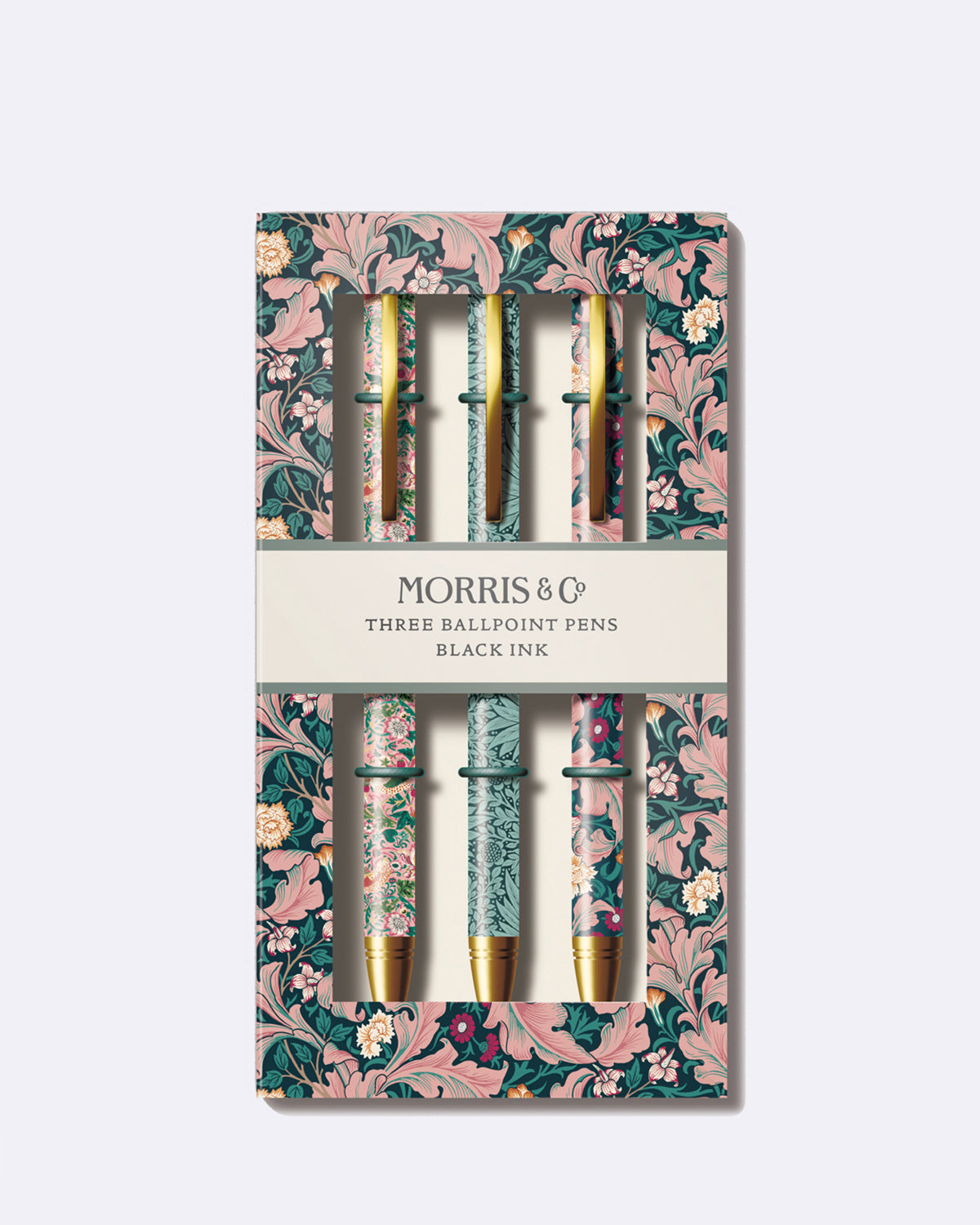 Dreiteiliges Kugelschreiber-Set mit buntem Muster 