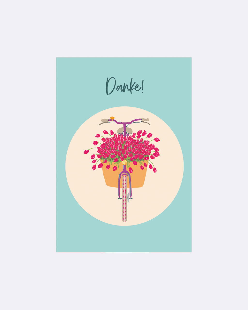Yay Card Postkarte - Lastenrad Tulpen
