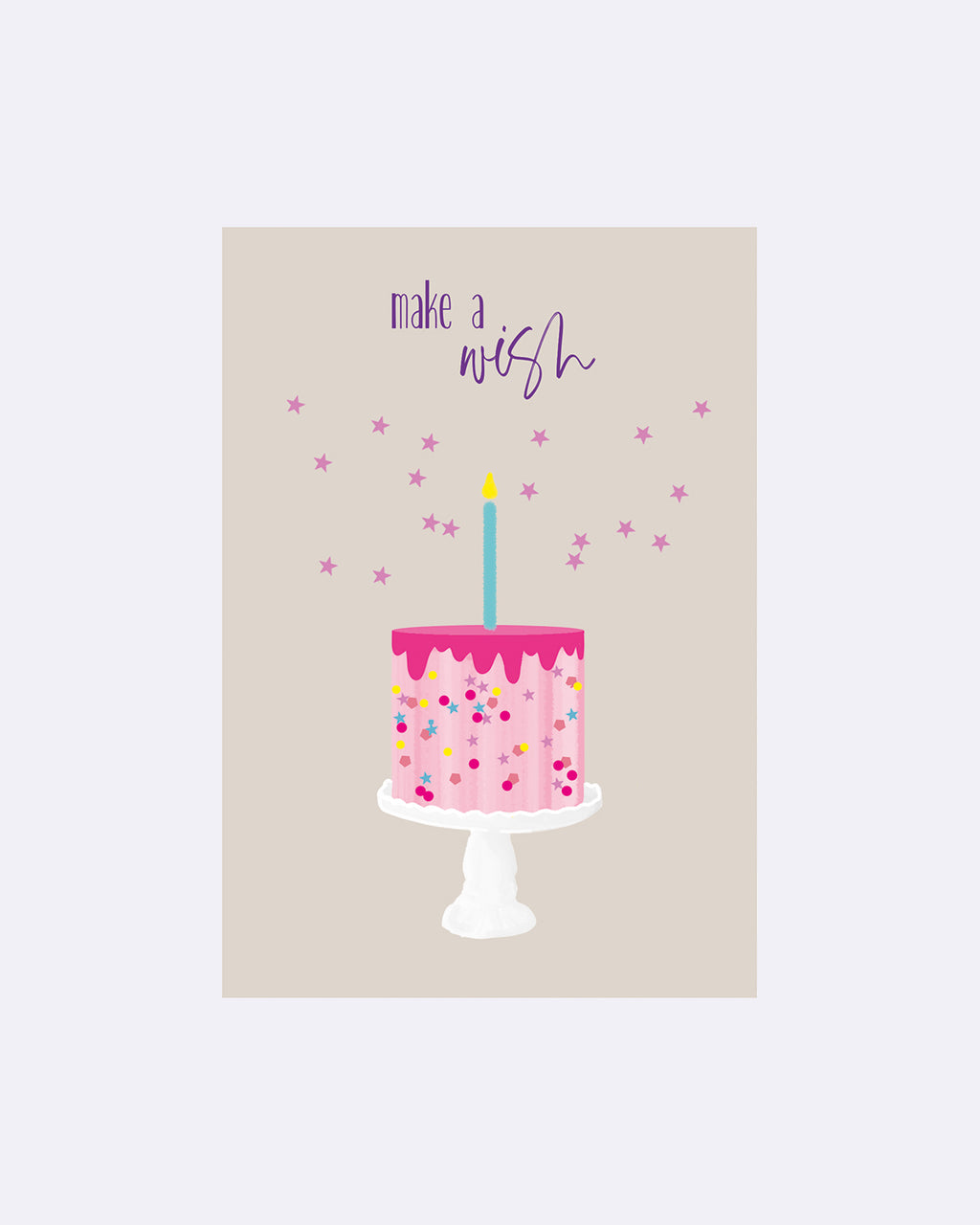 Yay Card Postkarte - Torte make a wish