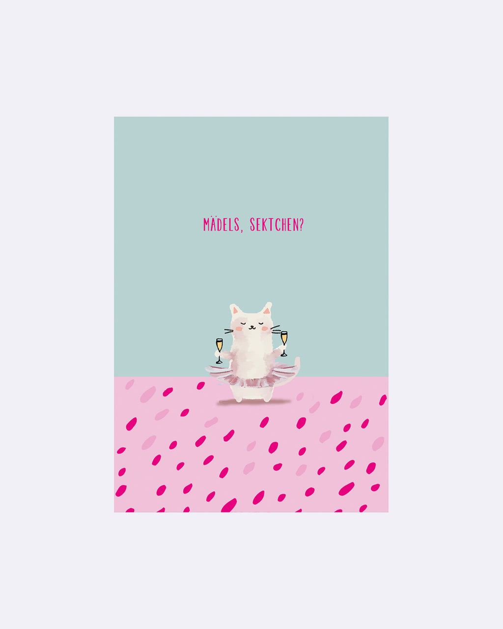 Yay Card Postkarte - Katze Mädels, Sektchen