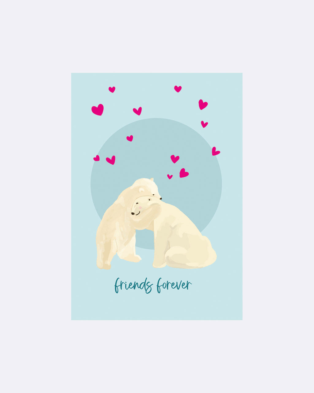 Yay Card Postkarte - Eisbären friends forever