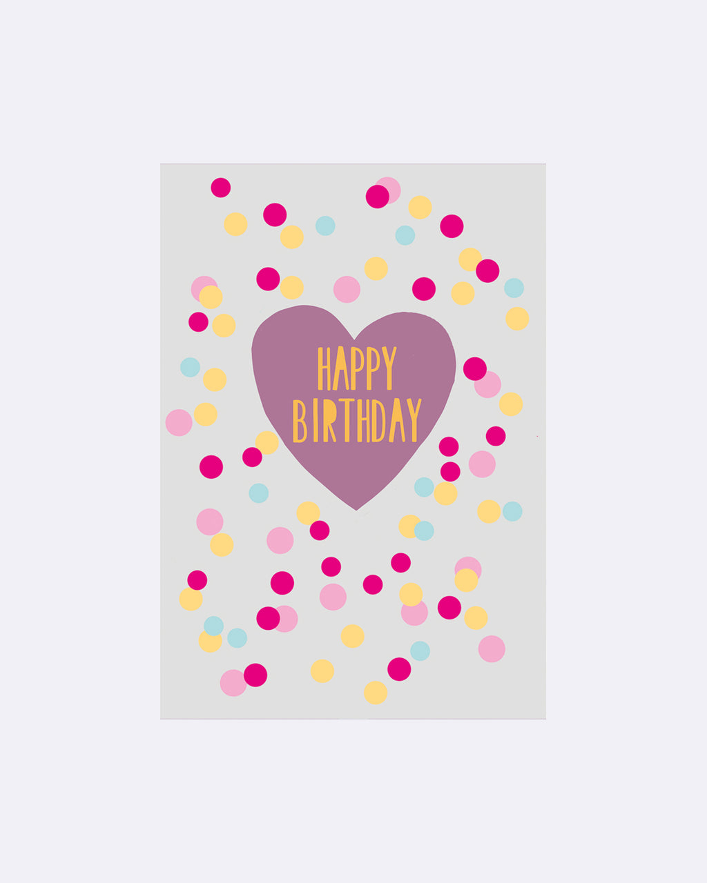 Yay Card Postkarte - Happy Birthday Herz Konfetti