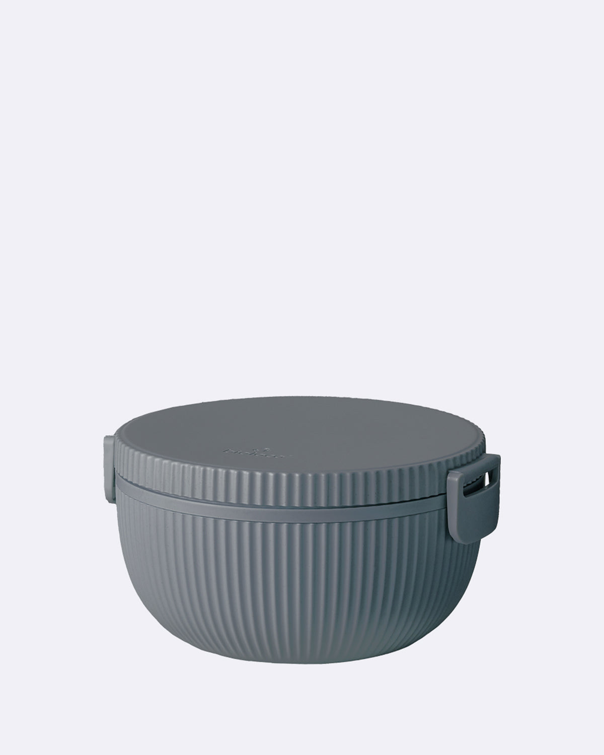 Runde Lunchbox aus nachhaltigem PLA - bioloco plant deluxe bowl dark grey - runde Brotdose