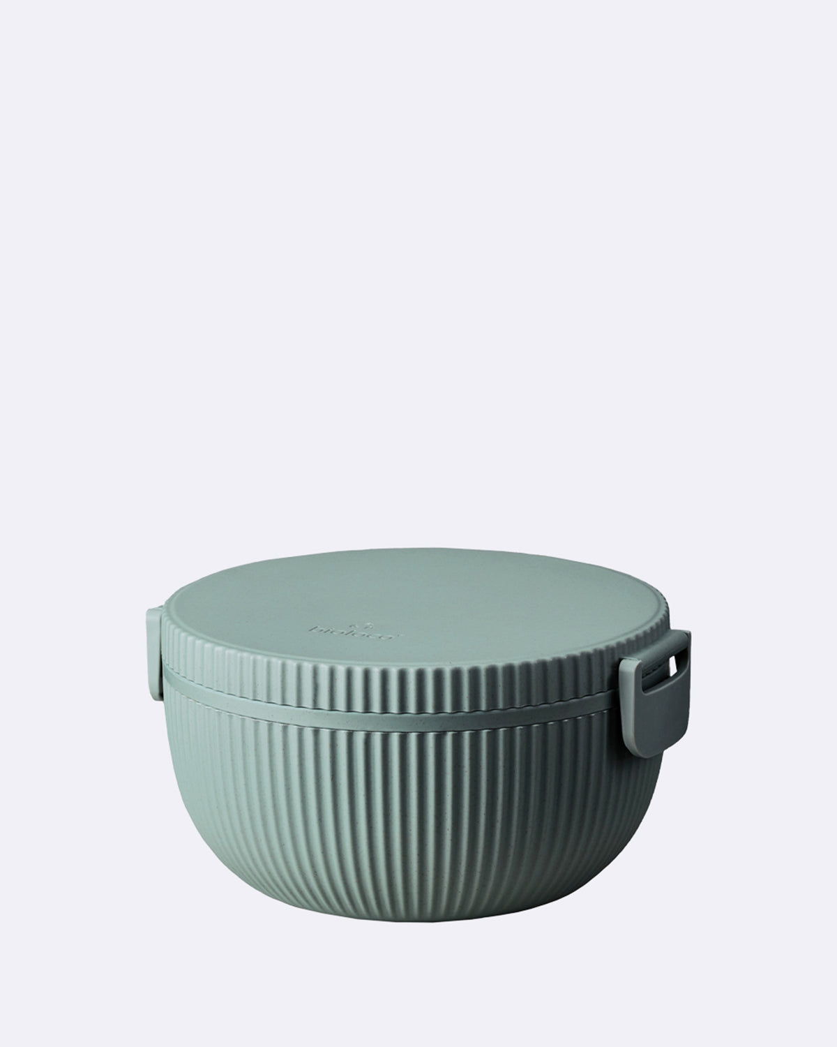 Runde Lunchbox aus nachhaltigem PLA - bioloco plant deluxe bowl sage - runde Brotdose