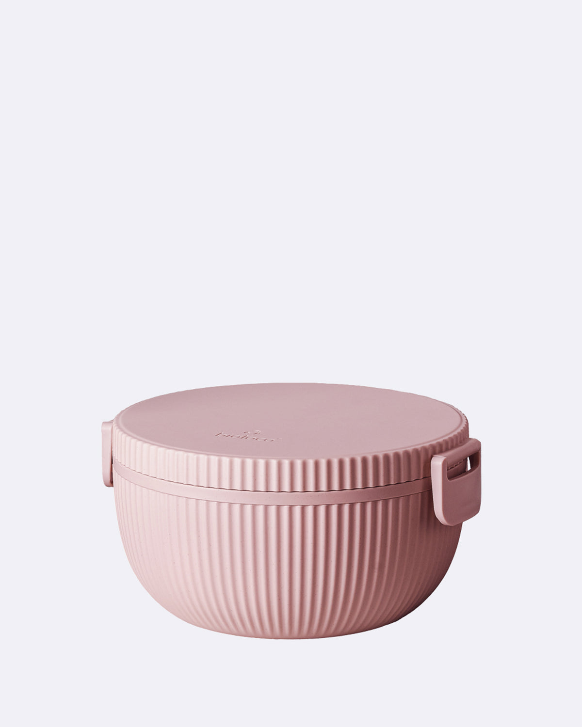 Runde Lunchbox aus nachhaltigem PLA - bioloco plant deluxe bowl dusty rose - runde Brotdose