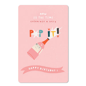 Geburtstagskarte - mini Postkarten - 8,5 x 13,5 cm - Geburtstag - now is the time celebrate a very happy birthday