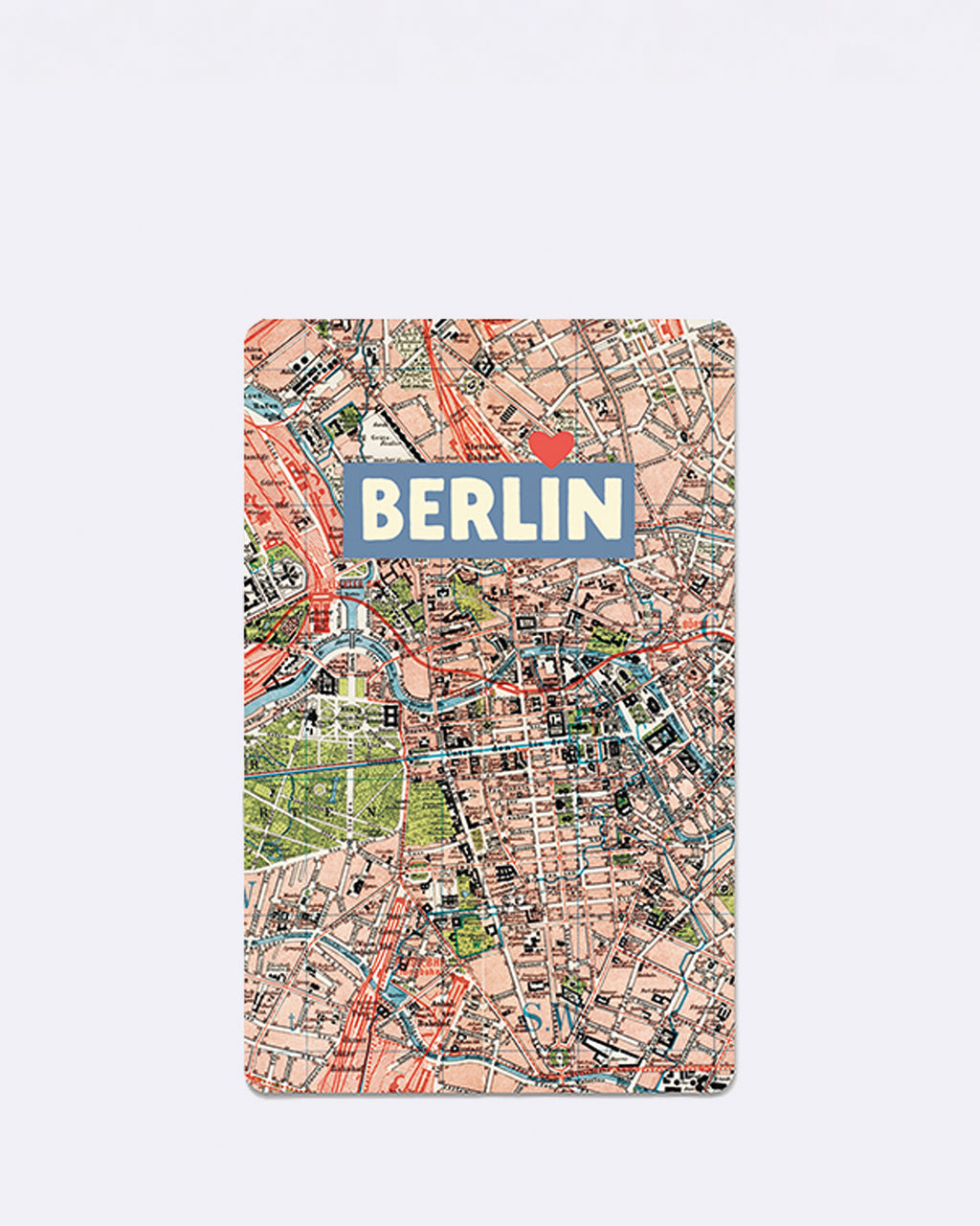 Mini Postkarten - Berlin Straßennetz