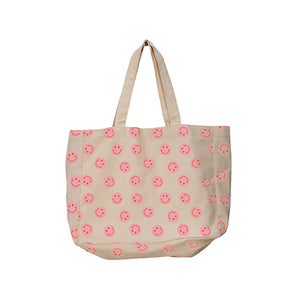 Stofftasche - Jutebeutel - 48 x 14 x 42 cm - 100% Bio-Baumwolle - Organic Cotton Bag  - smilies