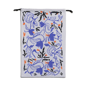 Wäschesack aus Bio-Baumwolle - 40x60 - Verschiedene Muster - black fern - Blumenmuster