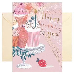 Geburtstagskarte - Glückwunschkarte mit farbigen Umschlag - Geburtstag - happy birthday to you