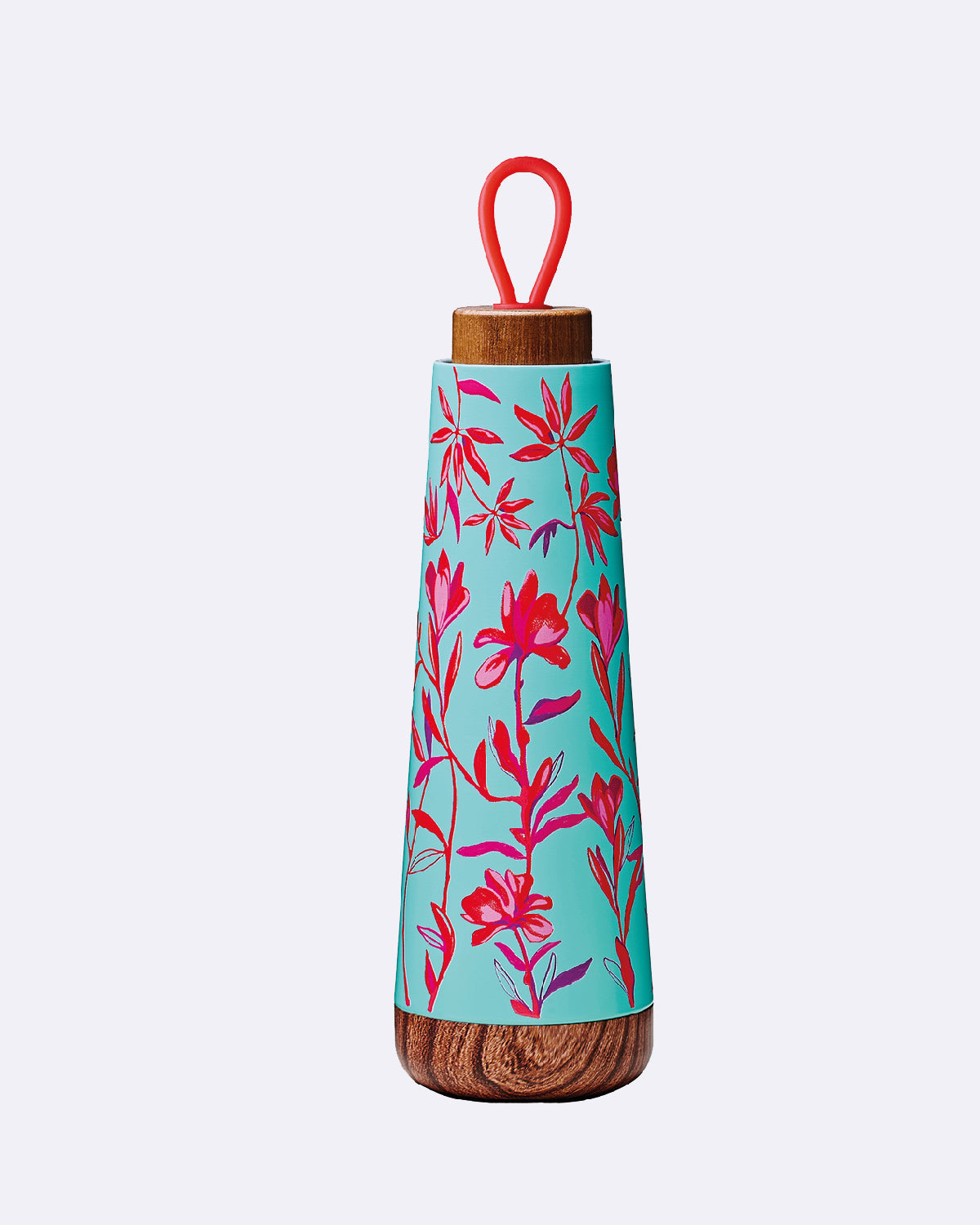 Thermosflasche Edelstahl - bioloco loop red flowers - 500ml - Blumenmuster - nachhaltig
