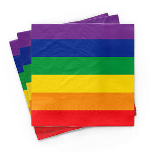 Bambus Serviette - 30x30 - Grafische Designs - Regenbogen 