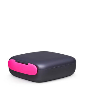 Nachhaltige Lunchbox - Brotdose aus PLA - bioloco plant urban lunchbox square - schwarz-pink