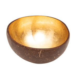 Handgemachte Dekoschale - Schüssel aus Kokosnüssen - Deco Coconut Bowl - gold