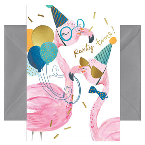 Geburtstagskarte - Glückwunschkarte mit farbigen Umschlag - Geburtstag - party time