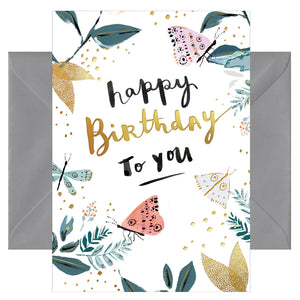 Geburtstagskarte - Glückwunschkarte mit farbigen Umschlag - Geburtstag - happy birthday to you