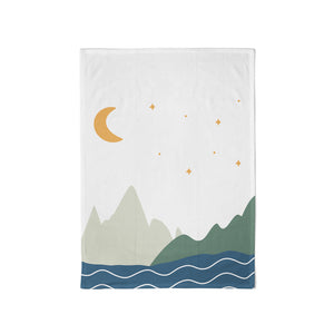 Nachhaltiges Küchenhandtuch - 100% Baumwolle - 50 x 70 cm - Organic Kitchen Towel - Mond - Meer