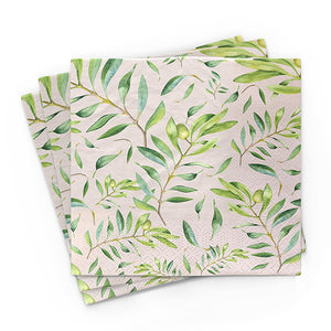 Bambus Serviette - 30x30 - Kulinarische Designs - Florales Muster 