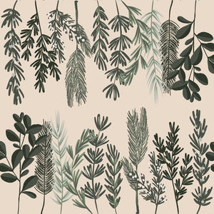 Bambus Serviette - 30x30 - Tier & Natur Designs - Pflanzen