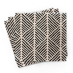 Bambus Serviette - 30x30 - Grafische Designs - Formen - Muster - Linien 