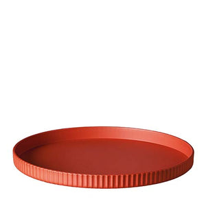 Nachhaltiger Kunststoff Teller aus PLA - 25 x 2 cm - Großer Teller deluxe - rot