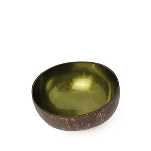 Handgemachte Dekoschale - Schüssel aus Kokosnüssen - Deco Coconut Bowl - khaki grün
