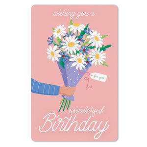 Geburtstagskarte - mini Postkarten - 8,5 x 13,5 cm - Geburtstag - wishing you a wonderful birthday