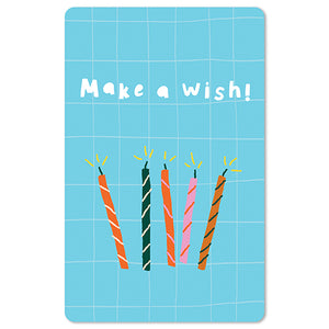 Geburtstagskarte - mini Postkarten - 8,5 x 13,5 cm - Geburtstag - make a wish