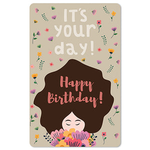 Geburtstagskarte - mini Postkarten - 8,5 x 13,5 cm - Geburtstag - it`s your day! happy birthday