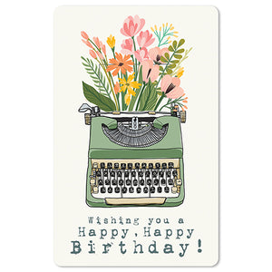 Geburtstagskarte - mini Postkarten - 8,5 x 13,5 cm - Geburtstag - wishing you a happy, happy birthday