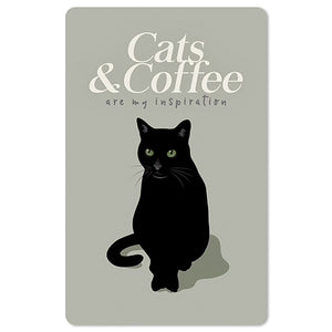 Mini Postkarten - 8,5 x 13,5 cm - Natur & Tiere - Katze - cats & coffee are my inspiration