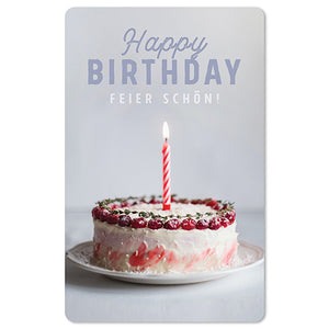 Geburtstagskarte - mini Postkarten - 8,5 x 13,5 cm - Geburtstag - happy birthday - feier schön!