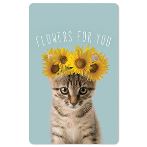 Mini Postkarten - 8,5 x 13,5 cm - Natur & Tiere - Katze - Blumen - flowers for you