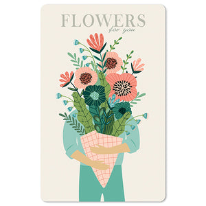 Geburtstagskarte - mini Postkarten - 8,5 x 13,5 cm - Geburtstag - flowers for you
