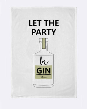 Nachhaltiges Küchenhandtuch - 100% Baumwolle - 50 x 70 cm - Organic Kitchen Towel - let the party be gin