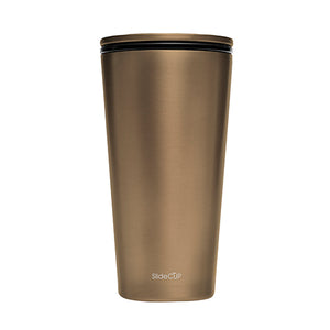 Thermobecher aus Edelstahl - 420 ml - Stainless Steel SlideCup - brass - braun